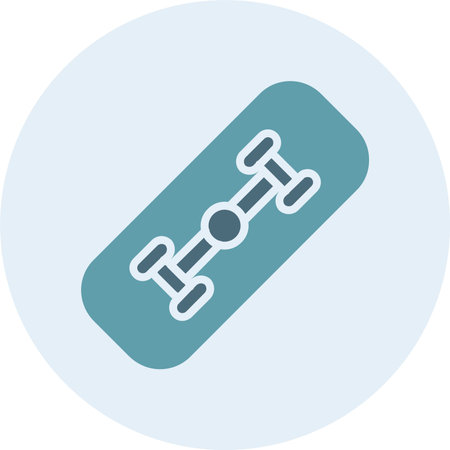 Skateboard Glyph Two Color Circleのイラスト素材