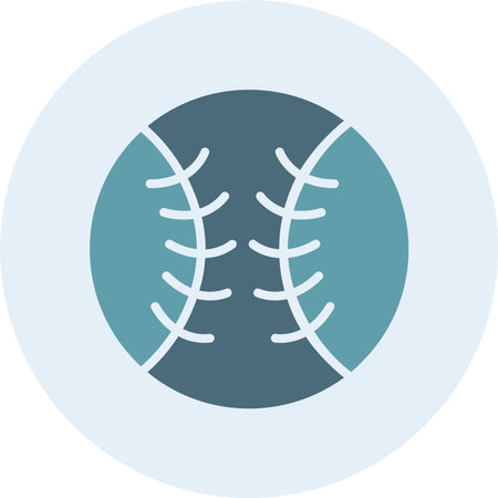 Base Ball Glyph Two Color Circleのイラスト素材
