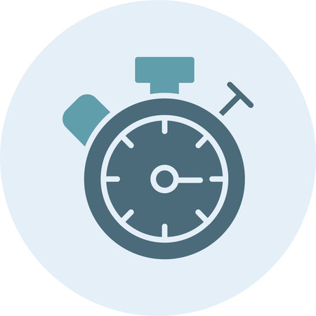 Stopwatch Glyph Two Color Circle