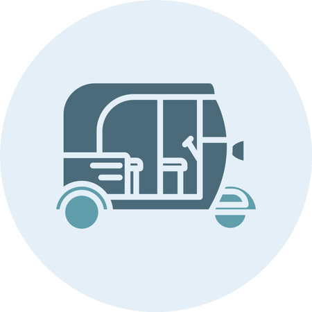 Rickshaw Glyph Two Color Circle