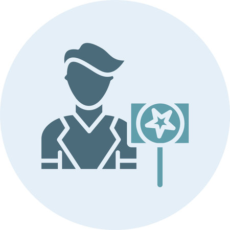 Supporter Glyph Two Color Circle