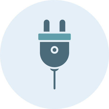 Plug Glyph Two Color Circle
