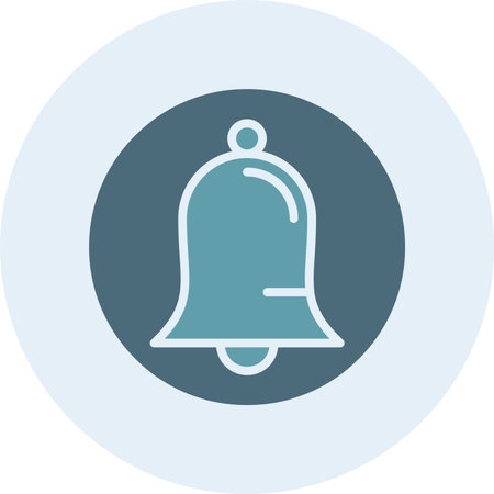 Bell Glyph Two Color Circle