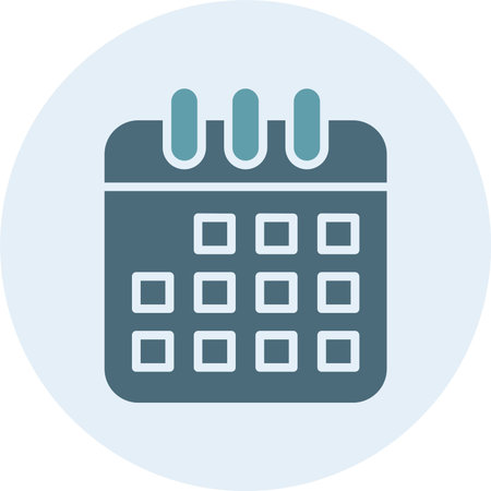 Calendar Glyph Two Color Circleのイラスト素材