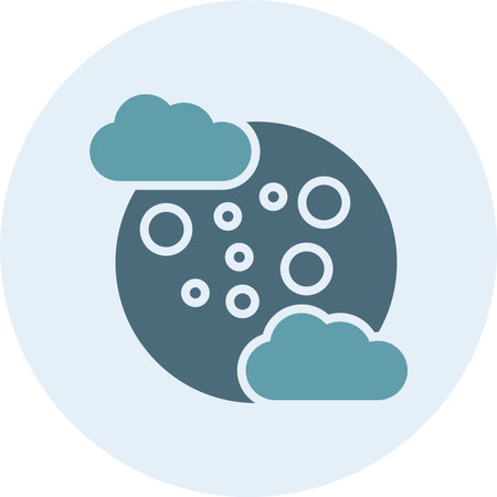 Moon Glyph Two Color Circleのイラスト素材