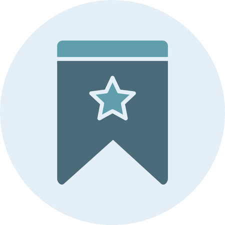 Bookmark Glyph Two Color Circle