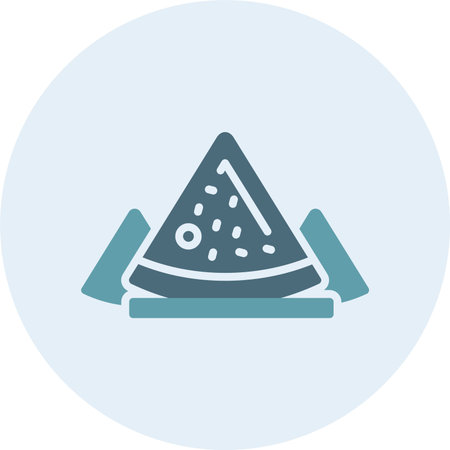 Samosa Glyph Two Color Circleのイラスト素材