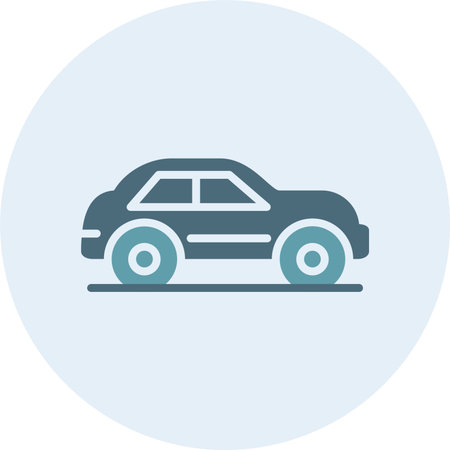 Car Glyph Two Color Circleのイラスト素材