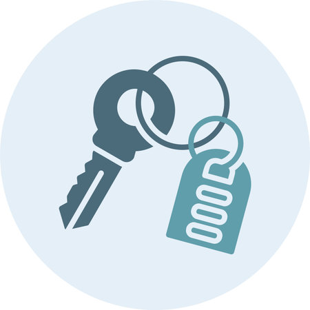 Key Glyph Two Color Circle