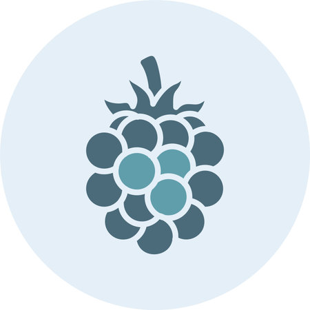 Blackberry Glyph Two Color Circle