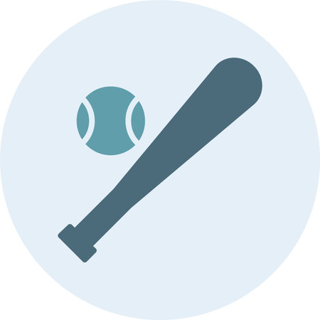 Baseball Glyph Two Color Circle
