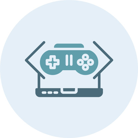 Game Development Glyph Two Color Circle