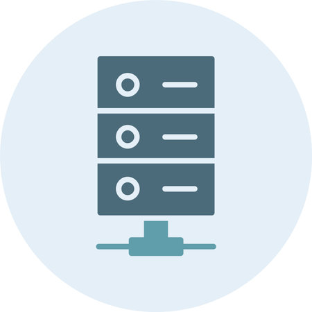 Server Glyph Two Color Circle