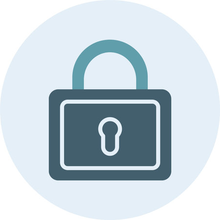 Lock Glyph Two Color Circle