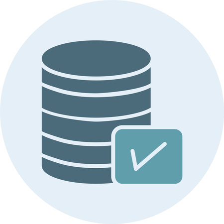 database Glyph Two Color Circle