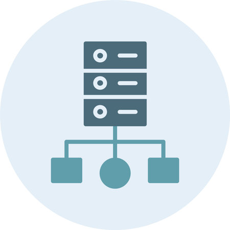 Cluster Computing Glyph Two Color Circle