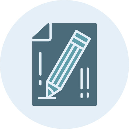 Pencil Glyph Two Color Circle