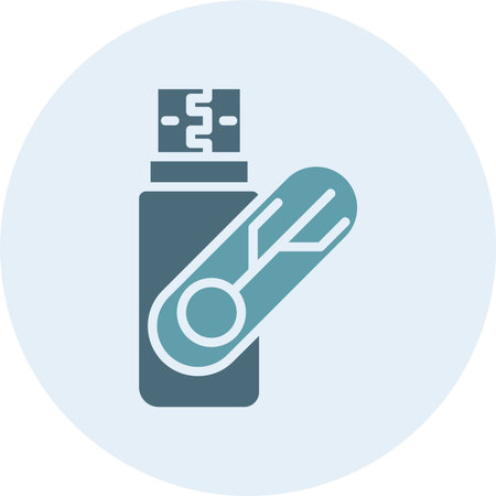 Usb Stick Glyph Two Color Circle