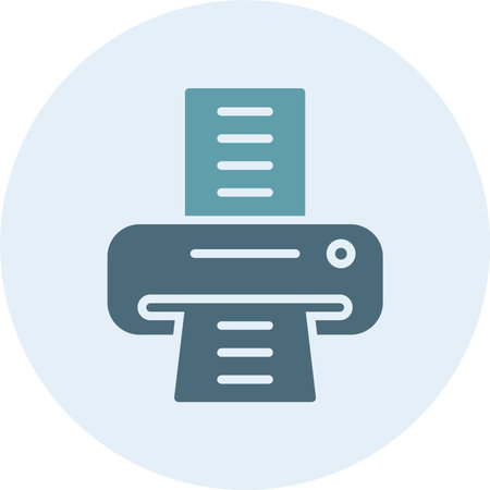 Printer Glyph Two Color Circle