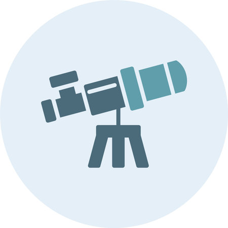 Telescope Glyph Two Color Circle