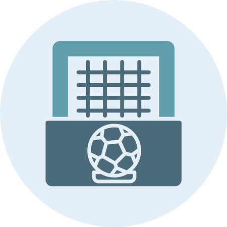 Penalty Kick Glyph Two Color Circle
