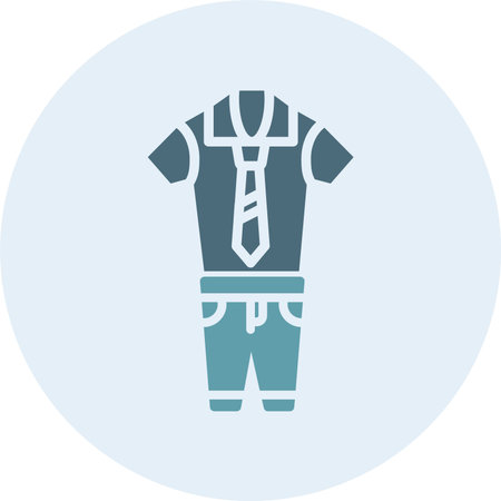 Uniform Glyph Two Color Circleのイラスト素材