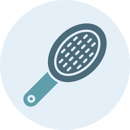 Hair Brush Glyph Two Color Circleのイラスト素材