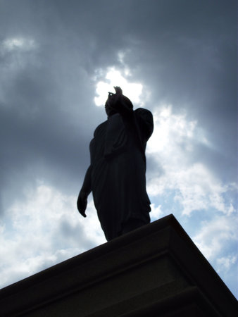Buddha statue in chachoengsao,thailandの写真素材