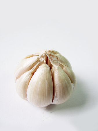  garlic isolated on white background