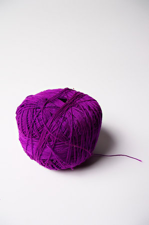 ball of thread on a white backgroundの写真素材