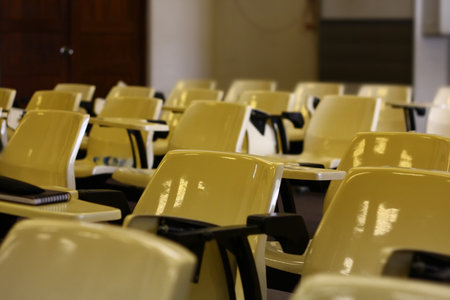 Chair in classroomの写真素材