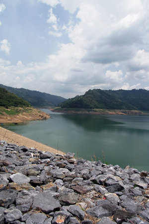 Landcape,Prakarnchon Khun Dan Dam, Nakhon Nayok, Thailand の写真素材