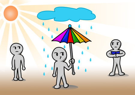 Obstacles happen to ourselves aloneの写真素材