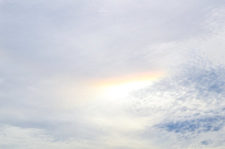 Blue sky with clouds の写真素材