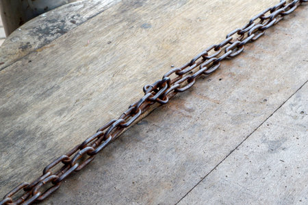 chain on wood floor
