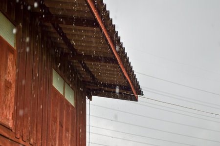 Rain and roof in Thailand