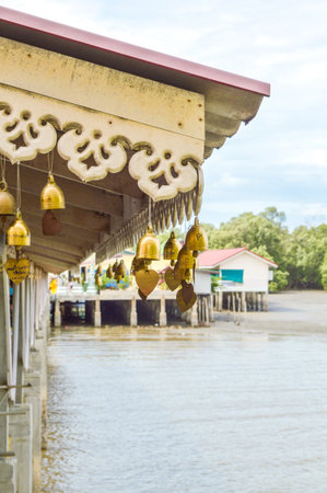 Small bells at Thai temple のeditorial素材