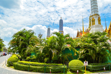 Thai Ancient Art at Wat Phra Kaew in Thailandの写真素材