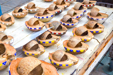 coconut Krathongの写真素材