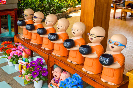 child monk Statueの写真素材