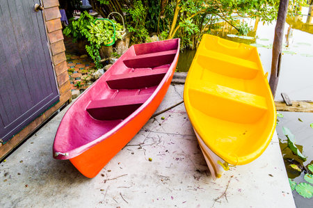 plastic boatの写真素材