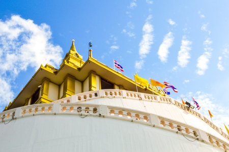 Wat Sraket in Bangkok Thailandの写真素材