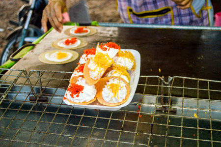 Kanom Buang, Thailand dessertの写真素材