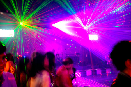 laser light in nightclubのeditorial素材