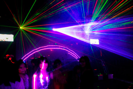 laser light in nightclubのeditorial素材