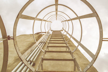 Iron staircaseの写真素材