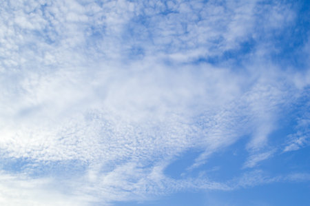 blue sky and white cloudの写真素材