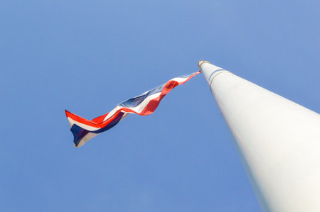 Thailand Flag with blue skyの写真素材