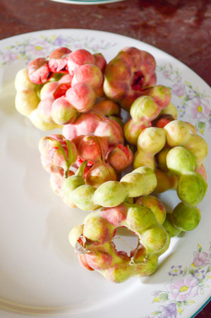 Manila Tamarind on white dishの写真素材