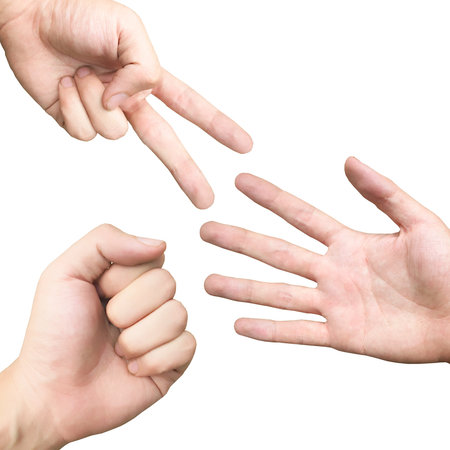 Rock Paper Scisors (hand symbol)の写真素材